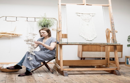 Macramé blómahengi