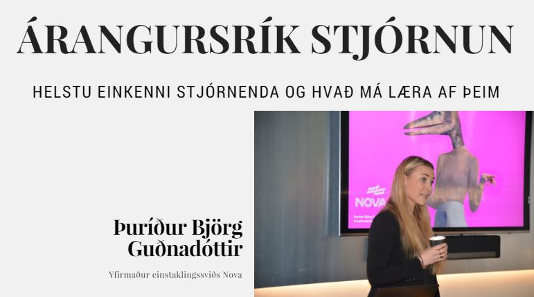 Morgunerindi í boði MSS - Árangursrík stjórnun