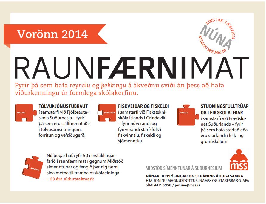 Raunfærnimat hjá MSS